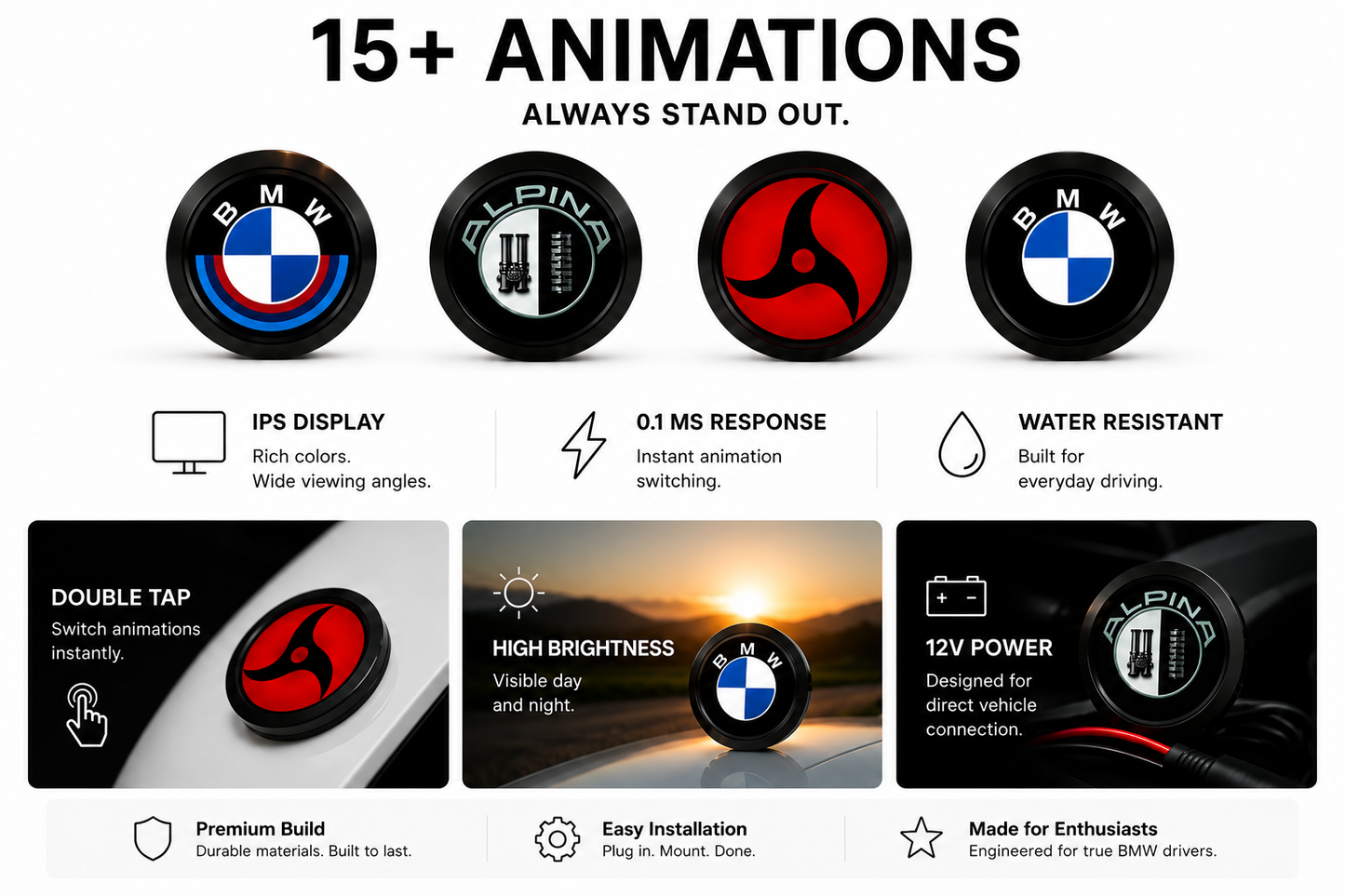HIDIFY SIGNATURE/Emblem ™ - Smart Animated Display Emblem